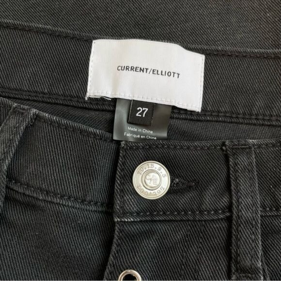 Current/Elliott Wide Leg Jean in Faded Black - 27 - Picture 7 of 8